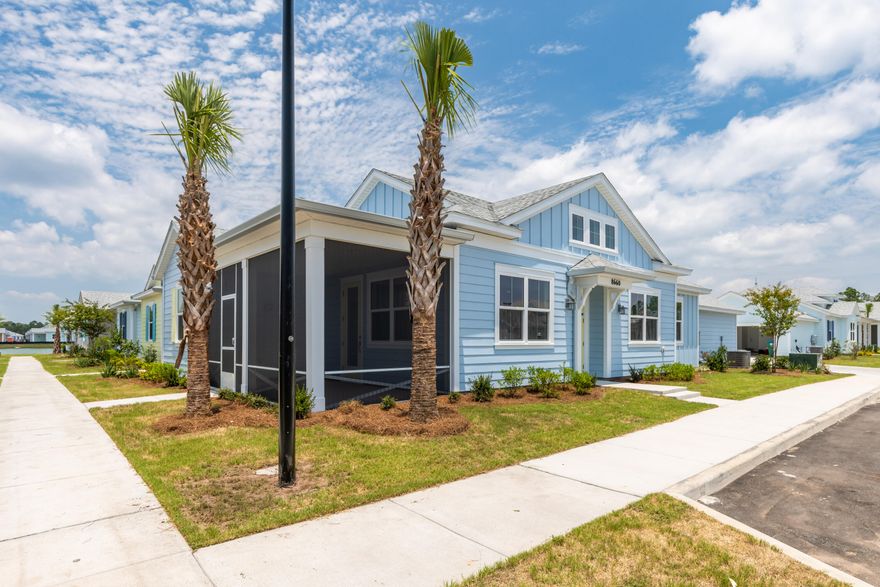 The Aloha Cottage is one of the largest & most popular designs available in Latitudes Margaritaville. Why wait on a list for 2 yrs when you can move in tomorrow? Numerous upgrades make this a great opportunity. Screened porch, extensive recessed lighting throughout, along with upgraded window sills are just the start. Quartz kitchen counters w/bullnosed edges & backsplash & bathroom counters. Master bath includes floor to ceiling tiled shower w/seamless door, Tile floors & upgraded cabinets w/drawer stack. Glass front & porch entry doors add to the natural lighting that bathes the home. The garage is wired for golf cart charging and has a utility sink. There are numerous additions & upgrades to this home that can be found listed in the document section. Seller licensed Real Estate Agent