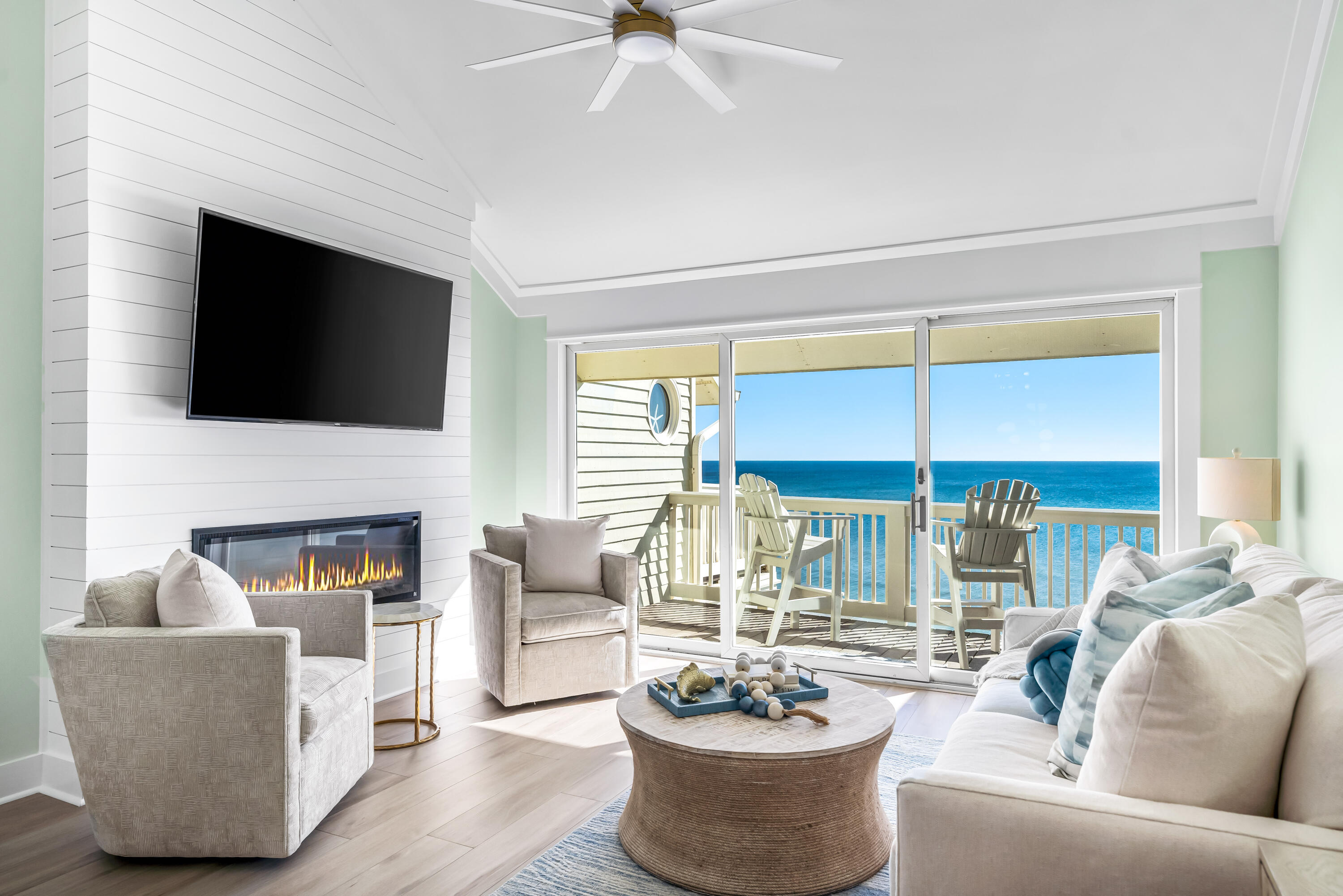 Welcome to this beautiful two story condo at Mistral located on the white sandy beaches of Seacrest Beach. Get ready to be wowed by this totally renovated, 2 Bedroom + Bunks, Gulf Front Condo! This place has been given a serious makeover, and now it's the epitome of beachfront living. Everything is new!The kitchen is a chef's dream. New cabinets, a sleek new sink, and all-new appliances. Enjoy the view of the Gulf and the sound of the waves crashing in the background while you're cooking up a meal for your guests.Complete with two bedrooms plus bunks in the hall for additional guests. The new bathrooms are luxurious and bright. Stylish tile showers, black hardware, and gold faucets - it's like your own private retreat.