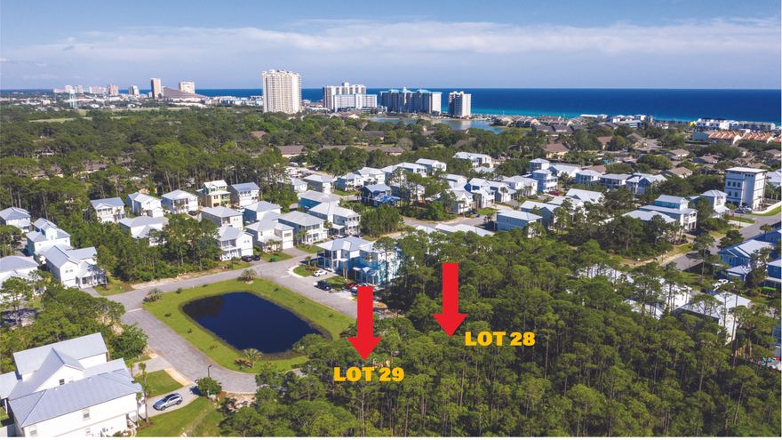 Great Vacant Lot overlooking a pond in a Private and Exclusive Gated Neighborhood. The Villas at Frangista Beach sit just a few blocks from the beach. The Villas has a community pool and clubhouse. New homes are being built now and the lots are selling quickly. Lot 29 is also available adjacent to this parcel.. Seller motivated. Buyer to verify all dimensions and details.