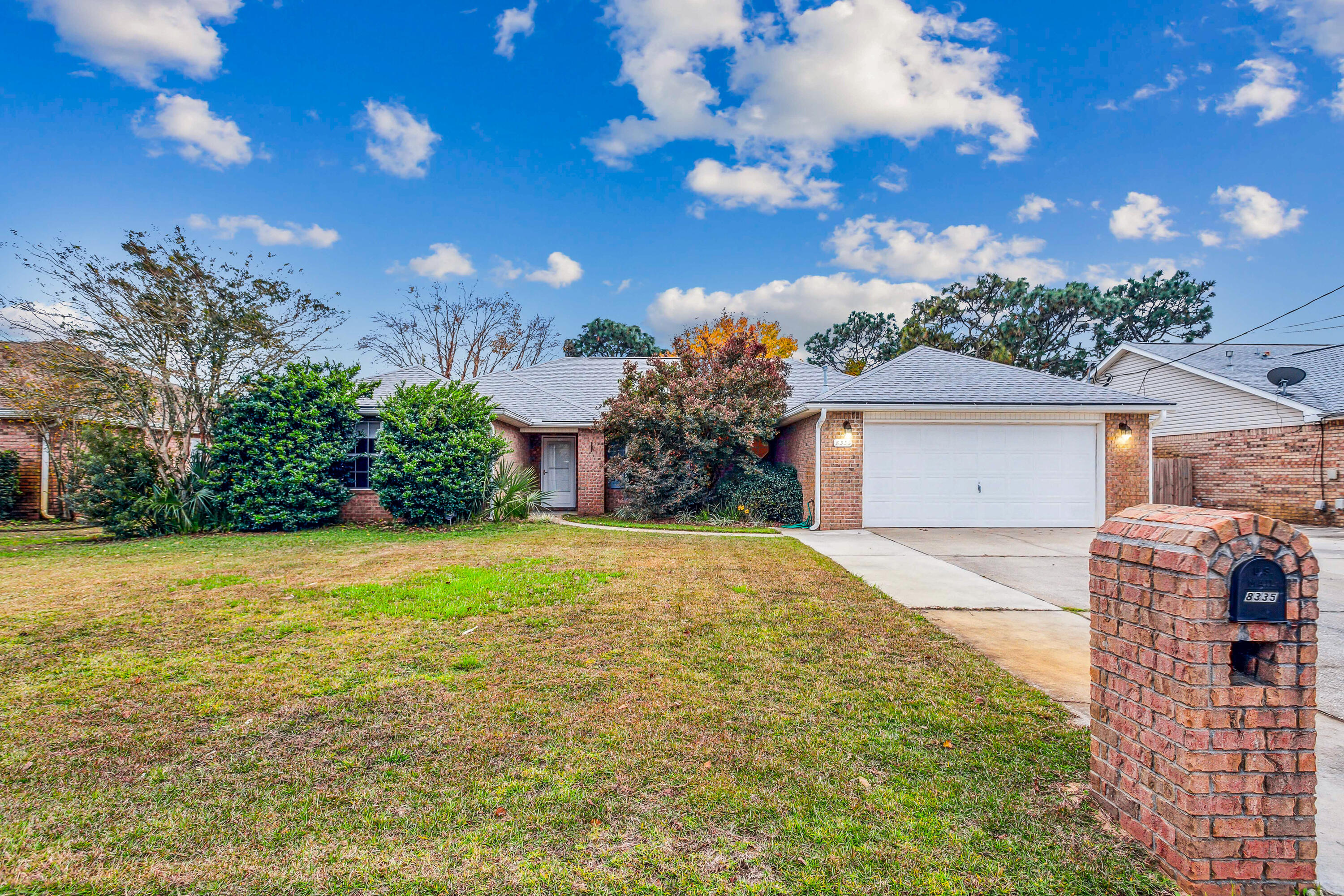 Charming 4-bed / 2-bath single-family home located near local amenities, great schools, the pristine white sand beaches, and a 15-20 minute commute to Hurlburt Field. Thoughtfully updated living spaces, vaulted ceilings in the living room, a dining room separated from the main living space by 3 large arches, an expanded driveway to accommodate additional vehicles, and a spacious 16' x 20' workshop in the backyard. Pets allowed with pet fee & pet deposit.Recent updates include remodeled bathrooms (2024), remodeled kitchen (2024), new water heater (2023), and new windows in the kitchen, dining room, and master bedroom (2023), new carpet in 3 bedrooms (2022), screened-in patio (2022), new roof (2022), workshop (2022), and expanded driveway and back patio (2020).