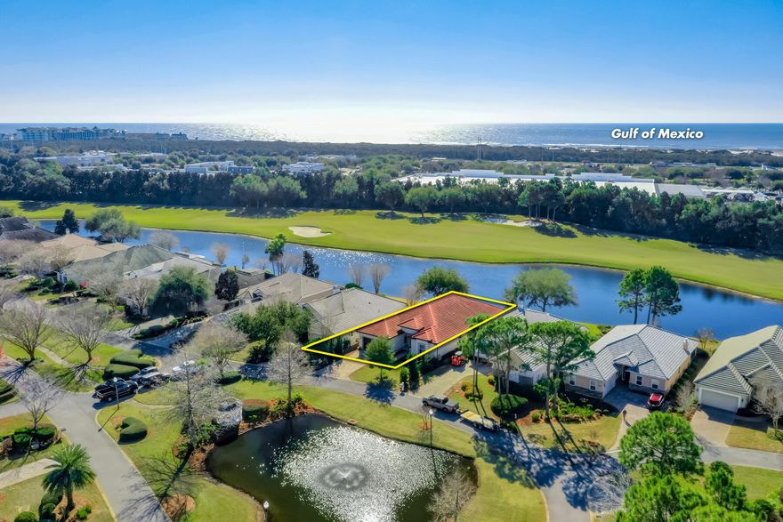 ICF CONSTRUCTION! BUILT IN 2016! 4314 Carriage Lane of Kelly Plantation in Destin, Florida is an extraordinary, state of the art, architecturally designed custom home, on an irreplaceable, gorgeous lot that was built in 2016 utilizing Insulated Concrete Form (ICF) construction, which equates to exceptional structural integrity, sound buffering, and extreme efficiencies through its insulating qualities (R54 rating).  Its expansive, open floorplan offers 3 spacious bedrooms, 3 baths in its 3,082 square feet, with fabulous, functional living space. The beautiful finishes are consistent throughout the home. The spectacular entry foyer features a Brazilian Cherry barrel ceiling. The modernized kitchen features Kitchen Aid stainless steel appliances, five burner gas cooktop, double ovens, under counter microwave, soft closing drawers, touch faucet, an abundance of storage, under cabinet lighting, granite countertops, bar seating, and large walk-in pantry. Designer finishes are also exhibited in the living room and dining area, with built-in bookcases and a ventless gas fireplace with wall-mounted Samsung TV atop. There is also a separate wine bar with ambient cabinet lighting and wine cooler.

The spacious attic storage area offers sturdy pull-down stairs, and may be finished for additional living space (foam insulation already in place). The large laundry room contains cabinets for storage, LG washer & dryer, whole house vacuum system, and small wall safe in the linen closet. Enjoy the stunning view corridor across the lake to the 14th tee box!

There is a two car garage with a durable epoxy floor and another large storage area with pull down stairs. Whole house WiFi, speakers in living and master bedroom and almost 400 sq. ft. patio area. The patio has an electric wall outlet for flat screen cable television and a gas line for future needs.

Watchdog security features, cameras, temperature and light controls can also be managed by your smart phone. Rinnai tankless hot water system, beautiful granite baths, walk-in showers, jetted tub in Master, dual walk-in closets, and the master bedroom enjoys lovely water and golf course views, as well as access to back patio.

The neighborhood, known as Carriage Place of Kelly Plantation, is most favored due to the landscape maintenance being afforded through the Association dues, resulting in the utmost convenience to the ownership of this charming and convenient neighborhood, located in proximity to the front entry of Kelly Plantation with a 24-hour, 7-day a week guarded gate. Henderson Beach State Park is approximately 1.5 miles away!

Kelly Plantation is a golf course community with an array of amenities available to residents of Kelly Plantation, including golf, owner's club, tennis courts, exercise facility, and swimming pool.

Complete architectural drawings are available. Seller will consider conveying some furnishings. Please inquire for further details and to coordinate a private showing.