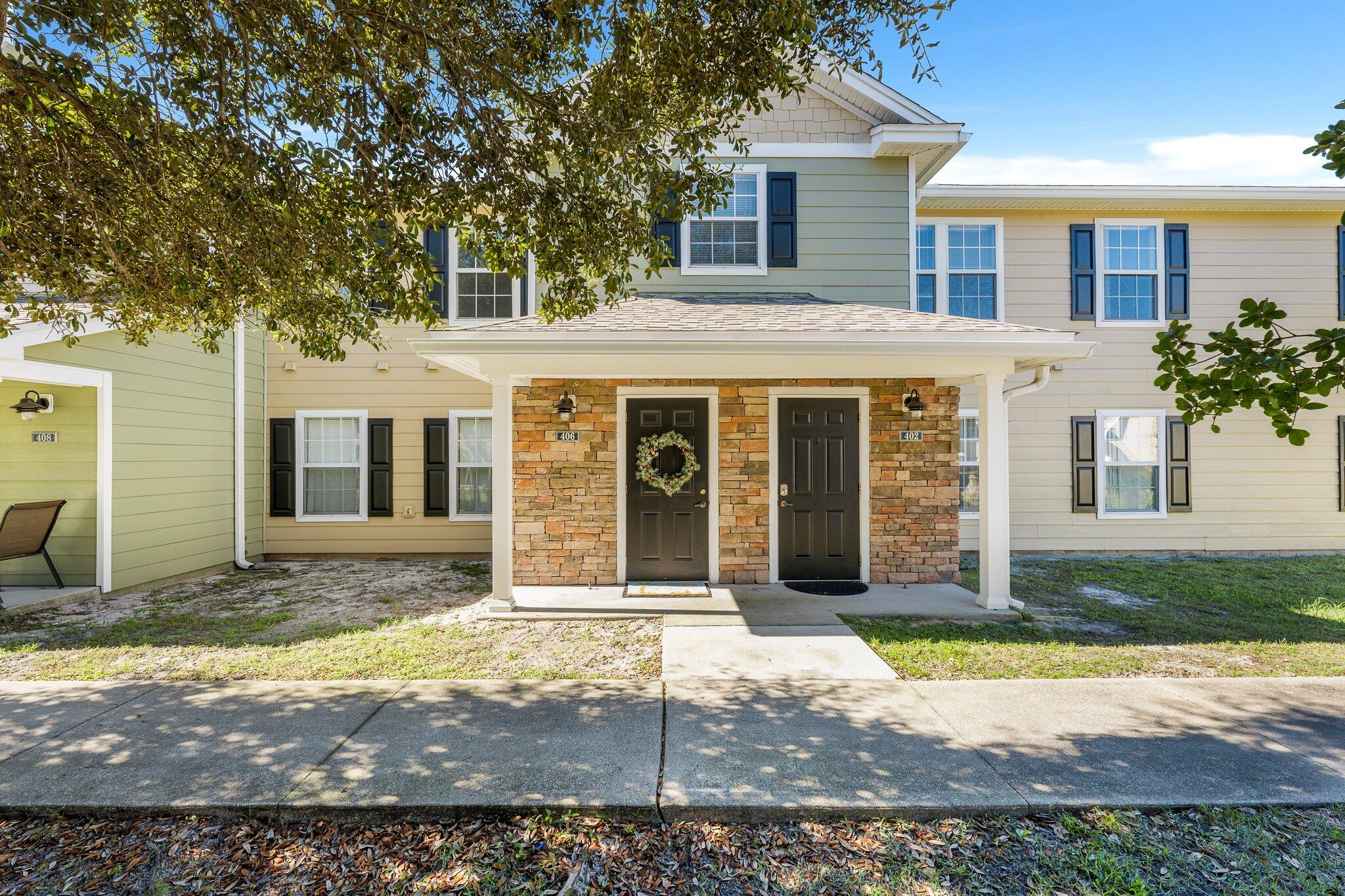Welcome to 406 Cape Cod Drive, your perfect Panama City Beach Retreat! Nestled in the heart of the desirable Nautilus Cove community, this stunning 4-bedroom, 3-bathroom condo offers the perfect blend of comfort, style, and convenience. Located just minutes from Pier Park, it's an ideal haven for homeowners or savvy investors seeking a long-term rental property.As you approach, you'll be greeted by a charming covered front porch and an elegant Hardie Board and stone exterior, perfectly complementing the lush greenery that surrounds the home. Situated steps from the community playground, this condo offers tranquility and accessibility in equal measure.Enjoy privacy in the primary suite, complete with an ensuite bath and a double walk-in closet, thoughtfully separated from the additional three bedrooms and two full bathrooms. The modern kitchen features granite countertops, tile flooring, and stainless-steel appliances. The open layout seamlessly connects the kitchen to the expansive living and dining areas with vaulted ceilings. Recent updates include a brand-new HVAC system and newer 30-year dimensional roof.
Nautilus Cove offers resort-style amenities, including a sparkling in-ground pool, a fitness center, and a gated entrance for added security. The Homeowner's Association takes care of water and garbage expenses, adding to the convenience. Situated just minutes from the vibrant Pier Park, you'll have access to premier shopping, dining, and entertainment options. Whether you're exploring local attractions or relaxing at home, this property's location can't be beaten.
With the flexibility to rent long-term, this property is perfect for investors looking to expand their portfolio or first-time homebuyers seeking a smart and stylish investment. Schedule your private showing today and experience everything 406 Cape Cod Drive has to offer!