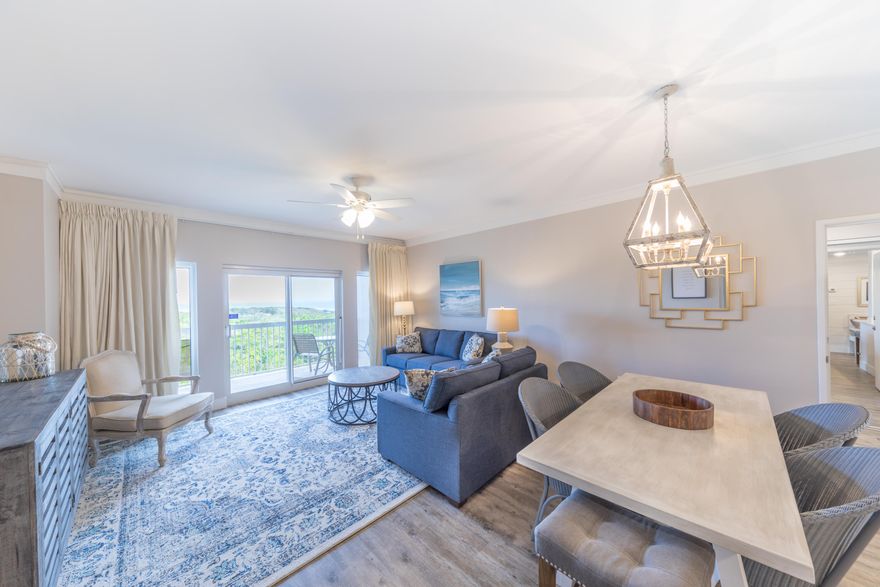 Experience breathtaking, protected panoramic views of the Gulf of Mexico, Coffeen Nature Preserve, and Topsail Hill Preserve State Park from this beautifully updated 3-bedroom, 3-bath condo. The spacious, open layout is one of the best on the Emerald Coast--featuring two Gulf-view master suites (one with a lock-out option for added rental flexibility), an additional guest bedroom, and two private balconies that capture stunning coastal scenery. The home's thoughtful design allows for versatile rental configurations--as a one-, two-, or three-bedroom unit--maximizing income potential. Recent updates include luxury vinyl plank flooring throughout, granite countertops, stainless steel appliances, an open kitchen layout, updated bathrooms, and an 4x6 owner's closet. Buy with confidence knowing that the Structural Integrity Reserve Study (SIRS) and Milestone Inspection have been completed. Owners at The Summit enjoy access to the building's heated pool, hot tub, and over 500 feet of private, uncrowded beach. Optional membership in the Tops'l Tennis & Fitness Club provides access to 12 Rubico tennis courts and a state-of-the-art fitness centerall within the resort's secure 52-acre gated community. Being sold fully furnished and rental-ready, this is a true turnkey opportunity in one of the area's most desirable coastal communities. Schedule your private showing today!