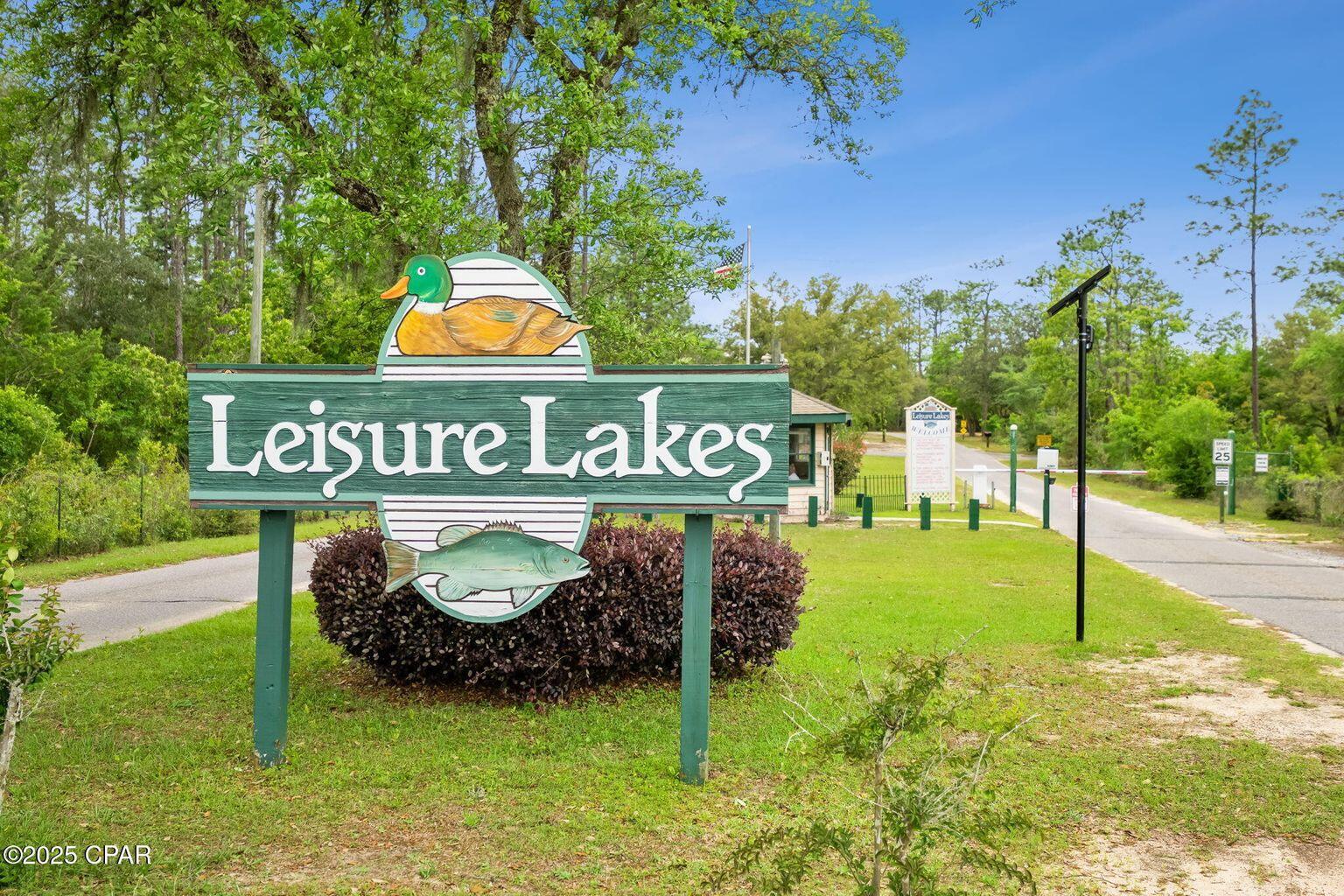 Welcome to Leisure Lakes! At just over an acre, this is the perfect property for your primary residence or 2nd home. Located in a lovely, gated community featuring an in-ground community pool, picnic area, playground, tennis courts, basketball courts and two separate boat ramps. The Subdivision also features two lakes, Major Lake (98 Acres) and Open Lake (164 Acres). These pristine and crystal-clear, spring fed lakes are perfect for fishing, paddle boarding, kayaking, swimming and much more. Low HOA fees run only $250.00 a year! Purchase this parcel or all 3 (adjacent parcels /over 3 acres) for a bulk price! Located 30-40 minutes from Panama City, Panama City Beach and the airport. Call today to schedule your private showing.