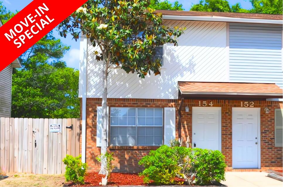 MOVE-IN SPECIAL: $500 OFF FIRST MONTH'S RENT!! Surround yourself with the relaxed beauty of Fort Walton Beach at this charming end-unit townhouse, where comfort and convenience meet coastal living. This delightful two-bedroom, one-and-a-half-bath home offers the perfect retreat after a sun-soaked day at the beach.The spacious main living area flows effortlessly, ideal for entertaining or simply unwinding in a bright, airy atmosphere filled with natural light. Both bedrooms are generously sized, offering restful spaces for privacy and relaxation. Additional features include a convenient half bath for guests and a private storage closet on the back patio with a lock, perfect for storing beach gear or seasonal items. ONE SMALL PET UNDER 25LBS ALLOWED. Ideally located, this home offers quick access to local shopping, dining, and, of course, the area's stunning beaches bringing the best of the Gulf Coast right to your doorstep. No pets allowed. All Coastal Realty Services residents are enrolled in our Resident Benefits Package (RBP), which includes renters insurance, HVAC air filter delivery (for applicable properties), our best-in-class resident rewards program, and more! No Pets. All Coastal Realty Services residents are enrolled in the Resident Benefits Package (RBP) which includes renters insurance, HVAC air filter delivery (for applicable properties) and our best-in-class resident rewards program, and much more! Please contact the office (not the listing agent below) directly at 850.244.2100 for additional information. Showings can be scheduled via the website www.CoastalRealtyServices.com. Prior to us processing an application on a rental property, we do require the rental to be viewed by the applicant or a representative of the applicant.