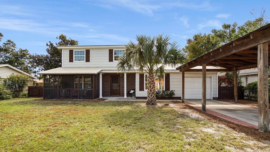 Welcome to your beautifully renovated 1976 home, a perfect blend of classic charm and modern comforts! This spacious 3-bedroom, 1.5-bath residence features an inviting extra living area, ideal for entertaining or relaxing with family.As you step inside, you'll notice the spacious floor plan, bathed in natural light from large windows. The modern kitchen boasts updated appliances, stylish countertops, and ample cabinetry, making it a joy to cook and gather. The living room flows seamlessly into the dining area, creating a warm and welcoming atmosphere.The bedrooms are generously sized, offering plenty of storage and cozy retreats at the end of the day. The bathrooms have been tastefully remodeled, featuring contemporary fixtures and soothing color palettes. Outside, the lush landscaping surrounds the property, providing a serene and private oasis. A charming patio area invites you to enjoy outdoor meals or morning coffee in a tranquil setting in the back and a Covered screen porch up front allows for quiet evenings outside or in the morning enjoying your coffee. 

Located just 10 minutes from the stunning Panama City Beach, you can easily enjoy sun-soaked days by the ocean. With nearby colleges, dining options, and convenient access to public transportation, this home offers the ideal lifestyle for families, students, or anyone looking to enjoy the vibrant local community. Don't miss your chance to make this exceptional property your own!