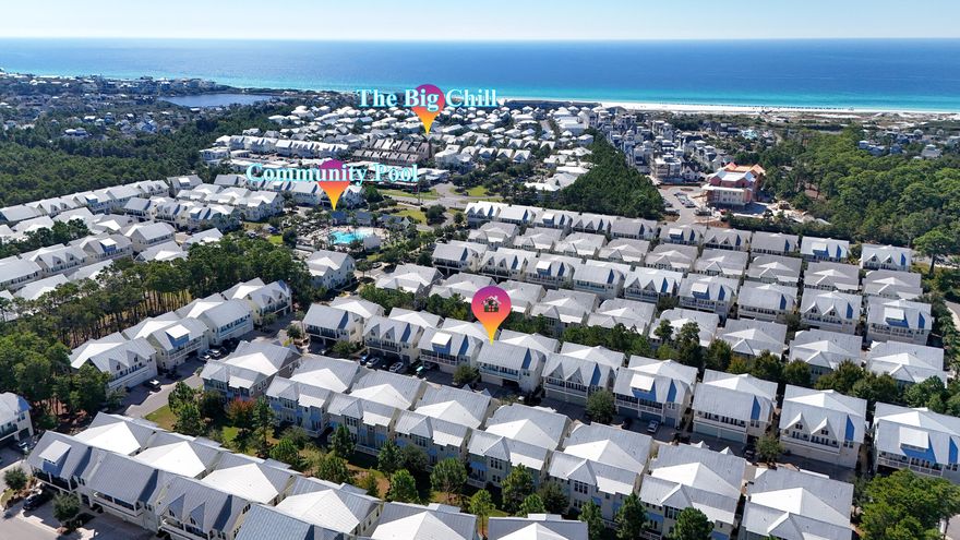 Turn-Key professionally decorated ''Bahamas'' floor plan townhome now available in the sought-after Prominence North on 30A. Six seater golf cart and all bikes included. This 3-bedroom, 2.5-bathroom townhome is RENT READY, fully furnished and in immaculate condition, with a proven rental income track record in 2024, making it a perfect choice for investors or second homeowners looking to profit while they are away. Enjoy high end features throughout such as hardwood floors (no carpet), quartz countertops, a sleek farm sink, and custom designer lighting and fixtures. The living space is bright and spacious with tall 10 foot ceilings, two sets of French doors to the porch and large windows to let in natural light. Six seater golf cart and all bikes included in sale. Prominence North on 30a offers a guest-favorite, massive resort style pool, lounge space and grilling area. This unit is conveniently located across the street from The Big Chill (aka The Hub), with local amenities such as restaurants, entertainment, recreation and shopping. Beach accesses such as Deer Lake State Park provide residents with easy access to the pristine beaches along 30A. Don't miss out on the chance to own this exclusive unit. Schedule your private showing today.