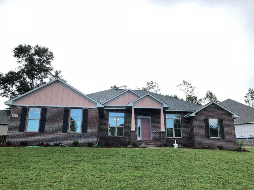 Under construction: this 2400sqft home feels larger than its size implies, thanks to the way we maximize space to suit your need! This home has the benefit of a side-entry garage with extended driveway space, and it includes a rear covered porch. Quality features include a full tiled shower in the master bathroom, granite countertops and recessed and undermount-lighting in the kitchen, handmade maple cabinets throughout the home, stainless steel appliances, and more! Full sod and irrigation are included with an automated sprinkler system. Fox Valley is a popular community with sewer, side-walks, street lights, and a social park and playground. Located off of PJ Adams Pkwy, it offers easier access to the military bases by bypassing traffic.