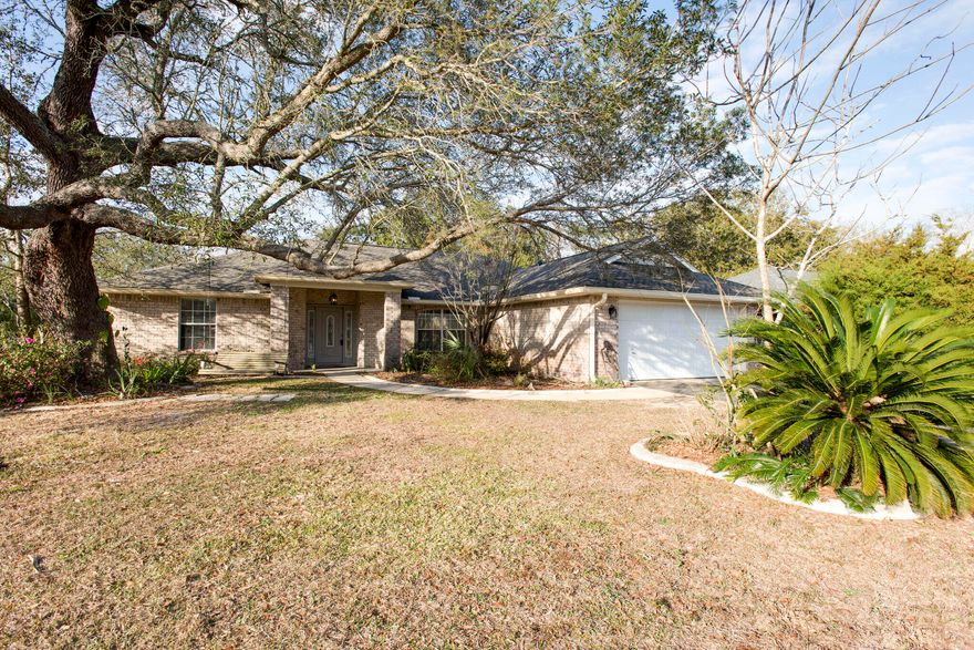 Back on the market!!! Navarre pool home with NEW ROOF on corner lot! Very open floor plan w/formal dining, great room with corner fireplace, open kitchen w/pantry, white cabinet plus breakfast area. Master suite has a trey ceiling and master bath has double vanity, his & hers walk in closets, garden tub plus separate shower. This subdivision has water access to East Bay go down to the dock and enjoy the sunrises & sunsets. Home could use a little TLC but WOW it could be an amazing home! Being sold 'as-is'.