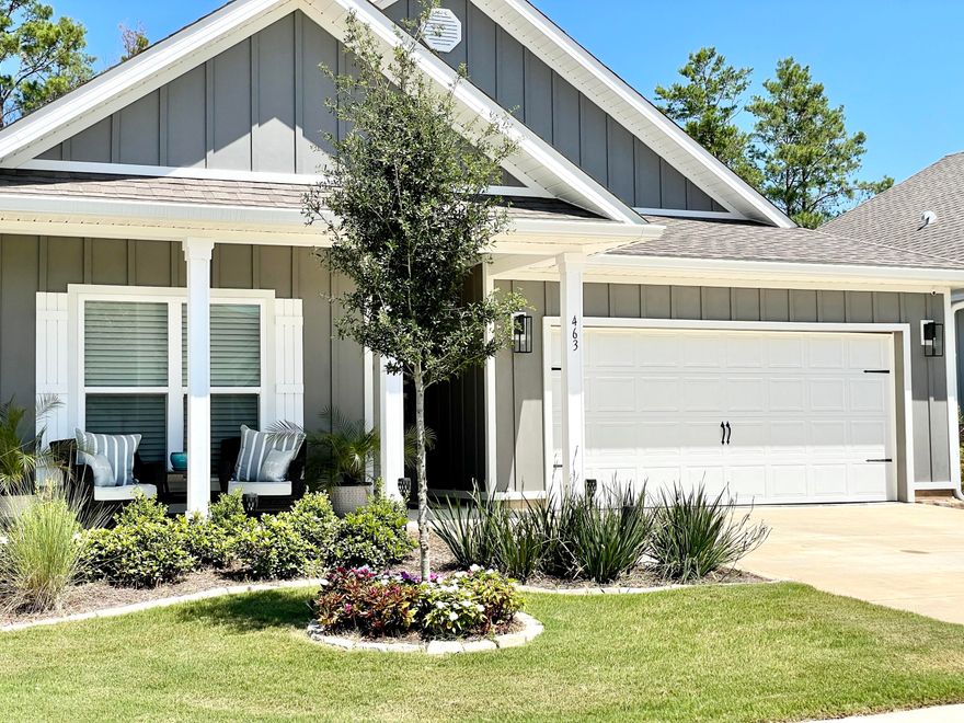 Meticulously maintained this home was built in 2020.  This beautiful Bristol plan built by DR Horton offers split bedrooms with an open floor plan.  Owners have this home truly move-in ready by leaving all appliances, including washer and dryer as well as window treatments and have made amazing upgrades.  Owners upgrades include a spacious screened in porch for enjoying your morning coffee or evening cocktail.  Step out onto the pavered patio while you  let your fur babies safely enjoy the aluminum fenced area. Included in the upgrades the sellers have also added water filtration system, gutters, privacy trellises and amazing landscape to include 4 beautiful palm trees.  Constructed with 4 sided Hardie, aluminum fascia with vinyl sofits, a reinforced concrete foundation, weather