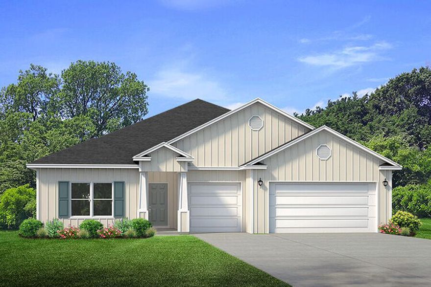 AWESOME NEW upscale construction located in the new Shoal River Landing 
community with a community pool, pavilon, sidewalks, underground utilities. Stunning Camden open design offers trey ceilings with crown molding, 4 bedrooms, 3.5 baths, study/flex room, formal dining, covered patio & 3 car garage. Gorgeous amenities with a  fabulous design makes this home a winner. An additional bedroom has it's own private bath, walk in closet that opens to a study/flex room which could be used as a guest suite. Beautiful granite, undermount sinks in the kitchen & baths, stainless steel appliances, quiet dishwasher, island bar & lg. pantry. EVP is the latest in wood look flooring & Frieze carpet in the bedrooms. Smart Home 'Connect' System includes your video camera doorbell, keyless entry & more.