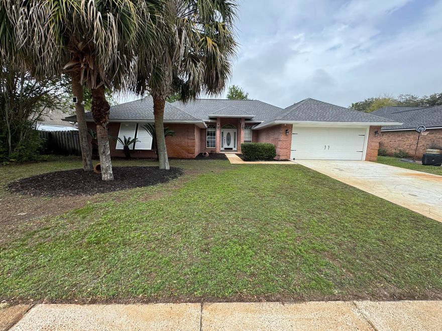 LOCATED IN THE HEART OF DESTIN. CLOSE TO SCHOOLS, SHOPPING AND RECREATION. COMMUNITY POOL  WITHIN WALKING DISTANCE.  FEATURES A LARGE PRIVATELY FENCED BACKYARD & LARGE OPEN PATIO, FORMAL DINING ROOM, SEPARATE HOME OFFICE WITH FRENCH DOORS & CUSTOM BUILT INS, OVERSIZED FAMILY ROOM WITH VAULTED CEILINGS, LARGE KITCHEN WITH CENTER ISLAND,  GRANITE COUNTERTOPS, TONS OF COUNTER SPACE, TILE BACKSPLASH, & UPGRADED STAINLESS STEEL APPLIANCES. LARGE PANTRY/MUDROOM INCLUDES WASHER & DRYER & ADDITIONAL REFRIGERATOR, LARGE PRIMARY BEDROOM WITH  RECESSED LIGHTING, & CEILING FAN.
