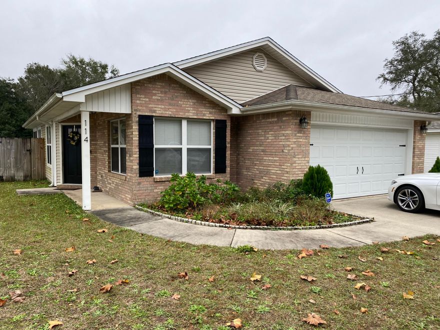 OWNER PROVIDES LAWNCARE!Great home in central Niceville! This fine home offers an extra large living area with an abundance of natural light. Kitchen features granite counter tops & stainless appliances (Ice maker not warranted) and an eat-in area. Grand Master suite overlooks huge fenced backyard. 2 guest bedrooms offer large closets and convenient guest bathroom. Indoor laundry area (washer & dryer included but not warranted),  screened porch and large 2 car garage finish off this nice home. Owner will consider a small dog or cat with approved application and non refundable pet fee. Any pet must be spayed/neutered, housebroken and current on all shots.   Any person 18 years or older must apply separately. Tenants required to carry renter's liability insurance.
