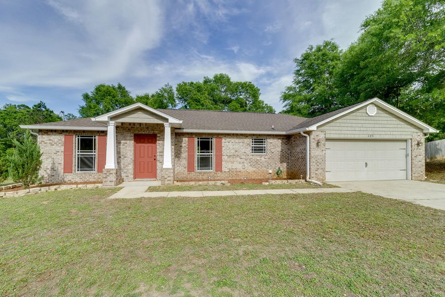 Welcome to this beautiful 3 bedroom, 2 bathroom all-brick home nestled in a quiet cul-de-sac. As you approach the front entrance, you'll immediately notice the freshly painted exterior and the well-maintained oversize lot, providing ample space for outdoor activities.Step inside and admire the split floor plan, which offers privacy for the master suite located on one side of the home while the other two bedrooms and bathroom are situated on the opposite side. The new carpet and luxury vinyl plank flooring throughout the house complement the freshly painted walls, creating a warm and inviting ambiance.The heart of the home is the spacious kitchen featuring granite countertops, stainless steel appliances, and plenty of storage space for all your kitchen essentials.