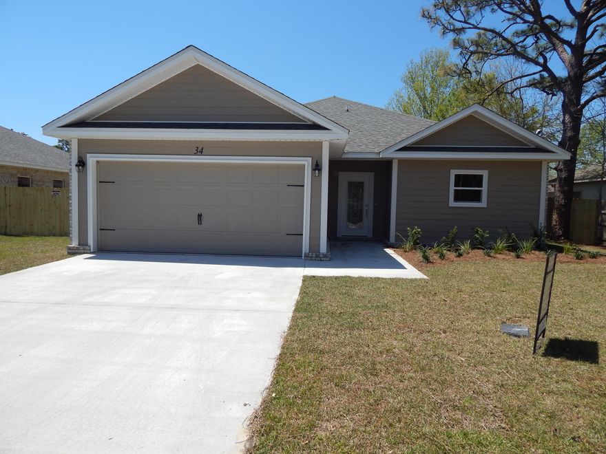 Builder pays MOST CLOSING COSTS on this home with a full price offer! (Ask for details.) SAVE MORE BY BUYING NEW! LOWER INSURANCE AND LOWER UTILITY BILLS!!!!! Be the FIRST to Live in this Beautiful 3/2/2 Brick and Hardie Board CRAFTSMAN STYLE Home with Upgrades Galore! 9ft Ceilings! Gorgeous Tile throughout the entire Living Area, Kitchen, Hallway, Laundry Room and Baths! Carpet in the bedrooms. The Kitchen has abundant Granite Countertops, A Breakfast Bar, Wood Cabinets, Stainless Appliances (including a side-by-side Refrigerator!) and a pantry. The Builder is placing plugs and cable connections for Wall-Mounted TV's in the Living Room and all the bedrooms! The Master Bedroom is Spacious and Bright! It has a Large Walk-in Closet and a Fan/Light.