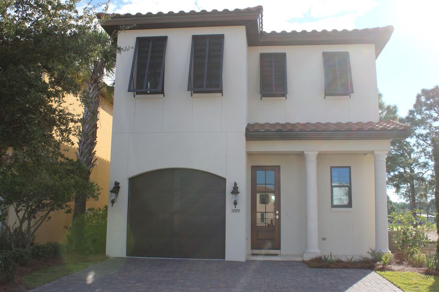 NEW GOLF COURSE HOME AT VILLA LAGO AT SANDESTIN GOLF AND BEACH RESORT. THIS 4 BEDROOM 4 BATH HUFF BUILT HOME WITH A GARAGE HAS A SPECTACULAR LOCATION WITH VIEWS OF 3 HOLES OF THE GOLF COURSE AND A LAKE. THE 4 BEDROOM HOME HAS 2 LIVING AREAS, ONE DOWNSTAIRS AND ONE UPSTAIRS, AND THAT GREAT HUFF BUILT QUALITY. 10FT. CEILINGS,CROWN MOLDING,HARDWOOD FLOORS THROUGHOUT THE HOME,CARERRA MARBLE COUNTERTOPS IN KITCHEN AND BATHS,WHITE CABINETS IN KITCHEN AND BATHS. HOME HAS A REAL BEACHY DECOR COME TAKE A LOOK. KITCHEN HAS STAINLESS STEEL APPLIANCES AND A WINE REFRIGERATOR. THIS NEW HOME HAS OVER $10,000 OF UPGRADES!!!
