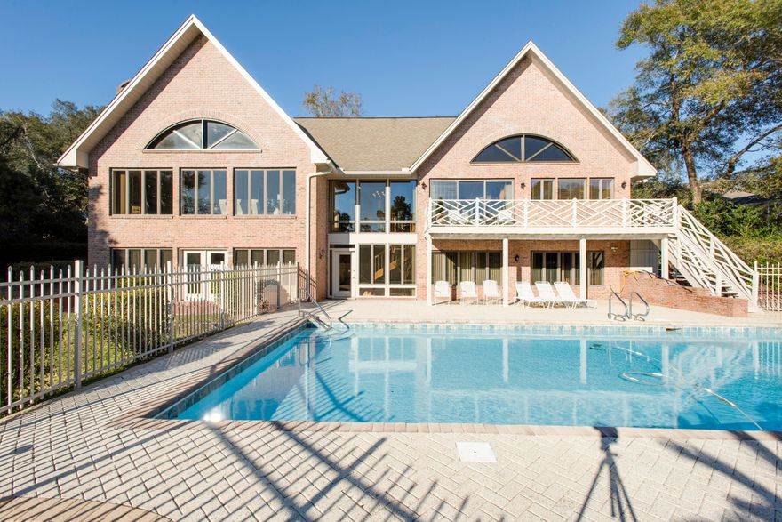 Lakefront Property Sitting on over 0.5 Acre in Rocky Bayou! Spectacular view over looking Lake Henderson. 20 foot ceilings w/pickled pine tongue and groove natural wood & lots of windows providing tons natural light. Large primary suite on main floor featuring a his and her separate bathrooms w/ walk in closets. Kitchen & eating area looking over beautiful lake view.Large living room with wood burning fireplace & lovely view of the lake. The bottom floor has two nice sized bedroomswith an additional large 'Safe Room' This room can easily be used as a fourth bedroom. Newly resurfaced swimming pool. Oversized 2 car garage with over 700 sqft of floored attic space above it. Working central vac throughout the house. Security system, external surveillance cameras. A/C units are 3 years old.