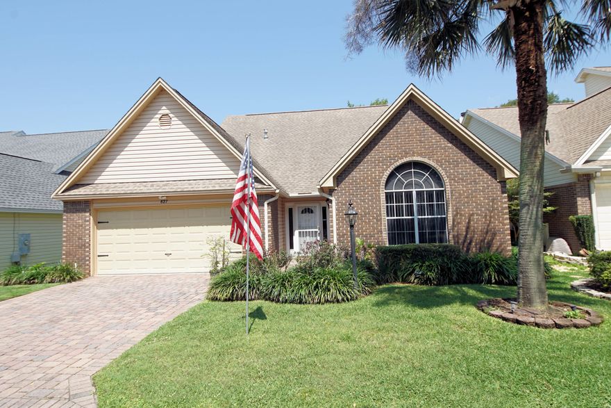 This listing is under contract with a 48-hour  kick out clause...ENJOY carefree living in the Fairway Lakes neighborhood of Bluewater Bay close to everything this resort community has to offer! This low maintenance home with its tidy yard and NEW ROOF will allow you time to really enjoy life to its fullest! When you enter the home through the wide foyer, you will find two bedrooms with a Jack-N-Jill bath between them. The foyer leads to a good sized kitchen updated with granite counters and stainless appliances. The dining room, living room and den flow together yet are cleverly defined living spaces as well. The master bedroom in the back of the house features a master bath with a separate shower and soaking tub. The charming, fenced back yard is accented by a paver patio and pergola  area...the perfect outdoor living space! Look no further, this is IT