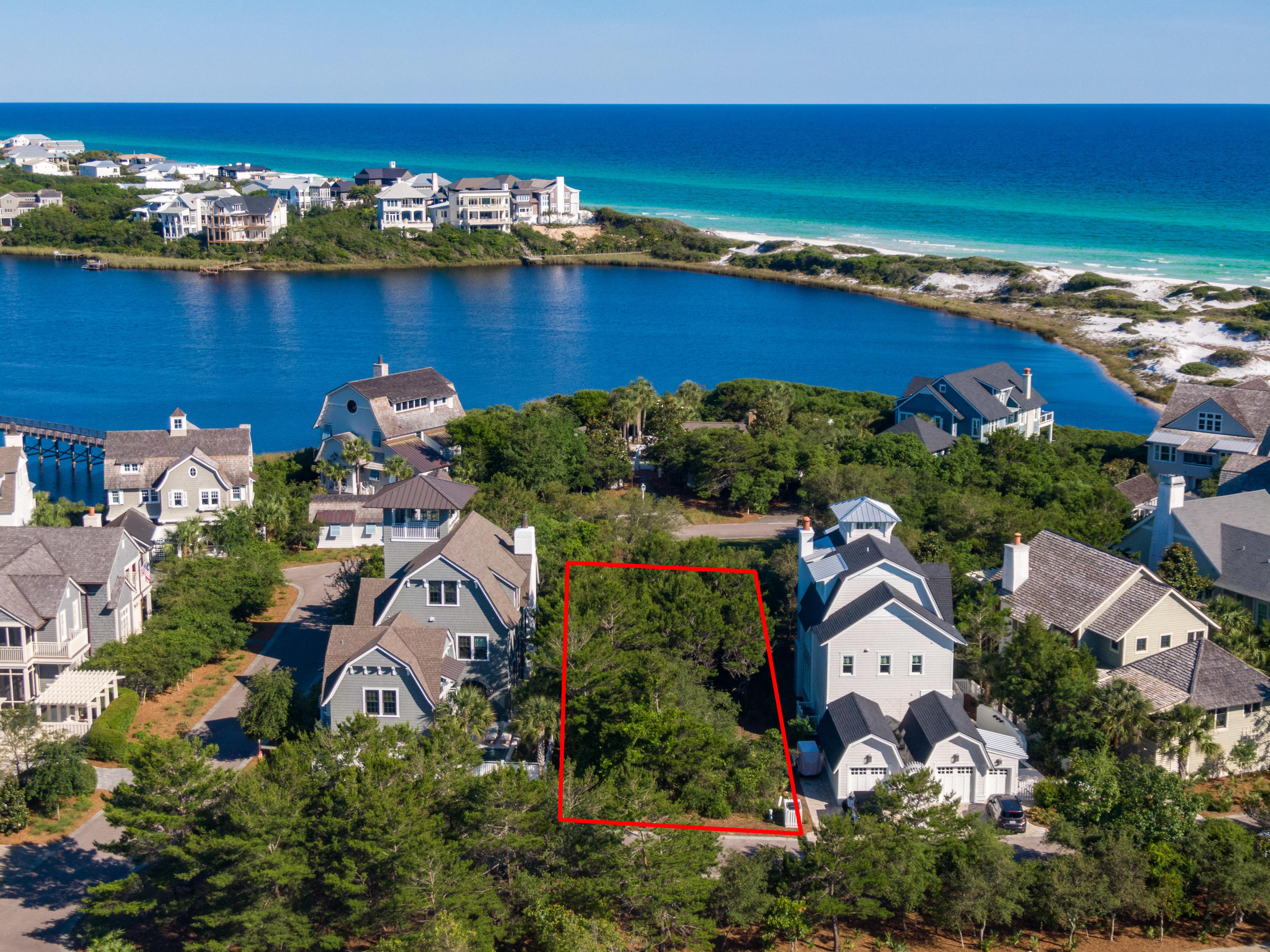 Build your dream home on one of the last few homesites in Watersound Beach with lake and Gulf views! This property borders a green space and is just a few steps from the Bridges lakefront pool. The future house will offer Camp Creek Lake and Gulf of Mexico views from the upper floors. The controlled access community of Watersound Beach spans over 256 acres with one mile of sugar white sands and 90 acres of dunes. Amenities include multiple parks, 2 community pools, state-of-the-art fitness center and miles of boardwalks including designated golf cart boardwalks that lead to the beach. Bordering Deer Lake State Park to the west and Camp Creek Lake the neighborhood offers a tremendous amount of privacy yet is just minutes from all 30A has to offer. Don't miss this special opportunity!