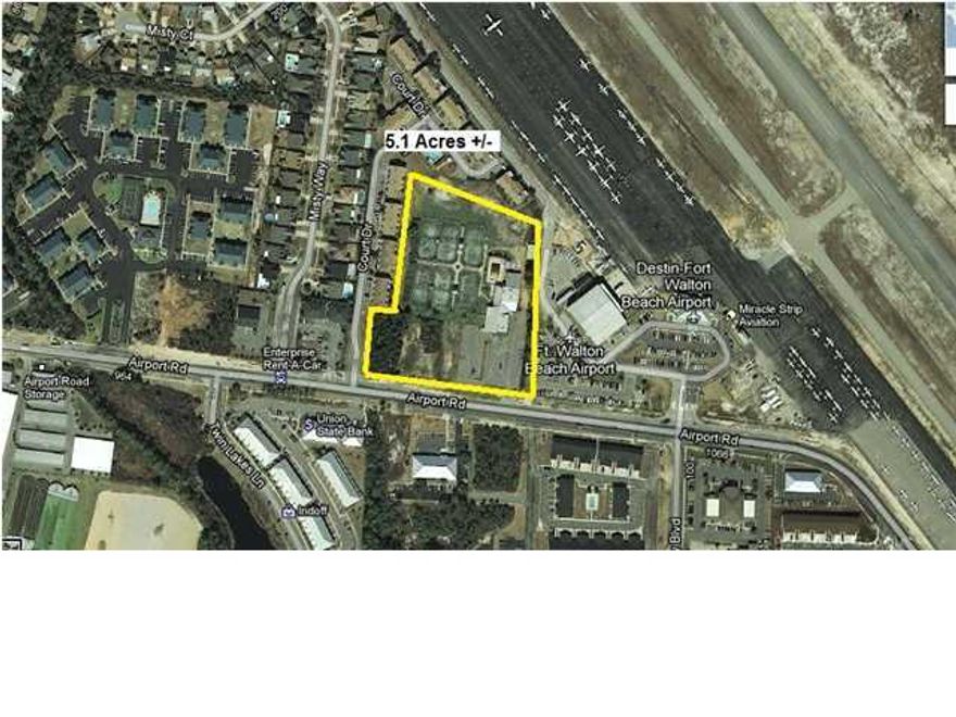 5 acres located in the heart of Destin on Airport Road adjacent to the Airport. This redevelopment opportunity has the current zoning of ROI-GD within the City of Destin. Allowable uses include business and professional office, single family residences, multifamily attached and institutional uses. Currently on-site exists a 10,514 SF concrete block building which is currently being leased as a fitness club.