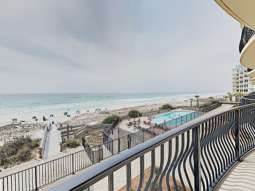 Gorgeous views from this 4BR/3BA Condo with a bunk room.  This amazing unit is fully furnished & rental ready with great rental booking & projection.  The living area is large and opened with diagonal travertine floors and access to the large balcony.  The kitchen features granite countertops, stainless appliances, & breakfast bar.  The master suite features private access to the balcony, tile floors, large walk-in shower, and garden tub.  There two additional bedrooms, a bunk room, & laundry room.  Villa Coyaba features amazing amenities including a heated outdoor infinity pool, fitness center, beach service, & deeded beach access.  See you at the Beach!