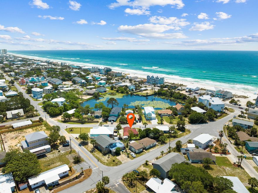 Situated in the heart of iconic Laguna Beach on the west end of Panama City Beach lies this 3-bedroom cottage ready to make new memories. 119 Christmas Tree Lane is a straight shot down the street to a public beach access, roughly 1.5 blocks away. There are multiple shops and restaurants within a short golf cart or bicycle ride away. This home is move-in ready, but is also a perfect opportunity for someone looking to remodel and make it their own in an incredible location.