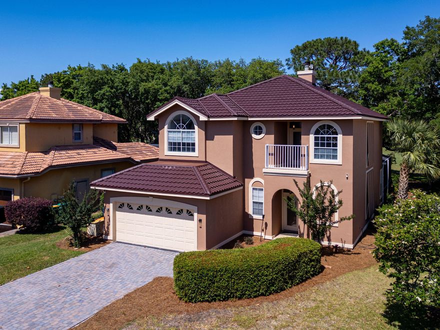 Beautifully updated with idyllic views of the fifteenth hole within the prestigious gated Golf Course Community of Emerald Bay! Click on the photos & video to discover the extensive upgrades, special finishes, three separate living quarters, sparkling pool and lanai along with bay views to be enjoyed from the back of the home. The home's unique design flows extremely well & puts a premium on privacy. The outside of the property has an ''Italian Flair'' while the inside creates a warmth that exudes a comfortable...casual lifestyle. Emerald Bay's outstanding amenities, low HOA fees and proximity to the area's finest Dining, Shopping & Entertainment venues makes it the obvious choice for a ''Great Quality of Life''! Don't delay...come see it today...make it yours...and love it forever!