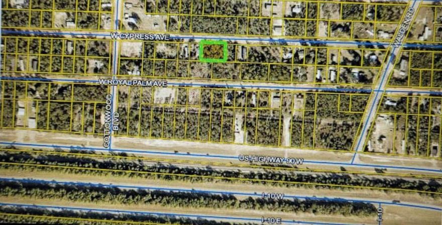 MOBILE HOMES ALLOWED. Approx half acre (double lot) located in Oakwood Hills S/D. Property is on Cypress Ave W. Not in flood zone. No appointment needed to view the property. Convenient access to both U.S Hwy 90 W and I-10 East & West Bound.
