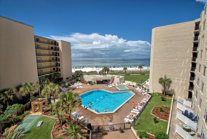 Incredible! PCB's Best Value in a Beachfront Condo! Top of the Gulf on beautiful Panama City Beach offers gorgeous beachfront condominiums with resort amenities and breathtaking views! Sugar white sand beaches at your footsteps! These units are the best value anywhere on Panama City Beach under $100K, so don't wait! Unt s beng sold furnished and ready to go, so bring your beach towel and let's go! All measurements are approximate, buyer to verify.