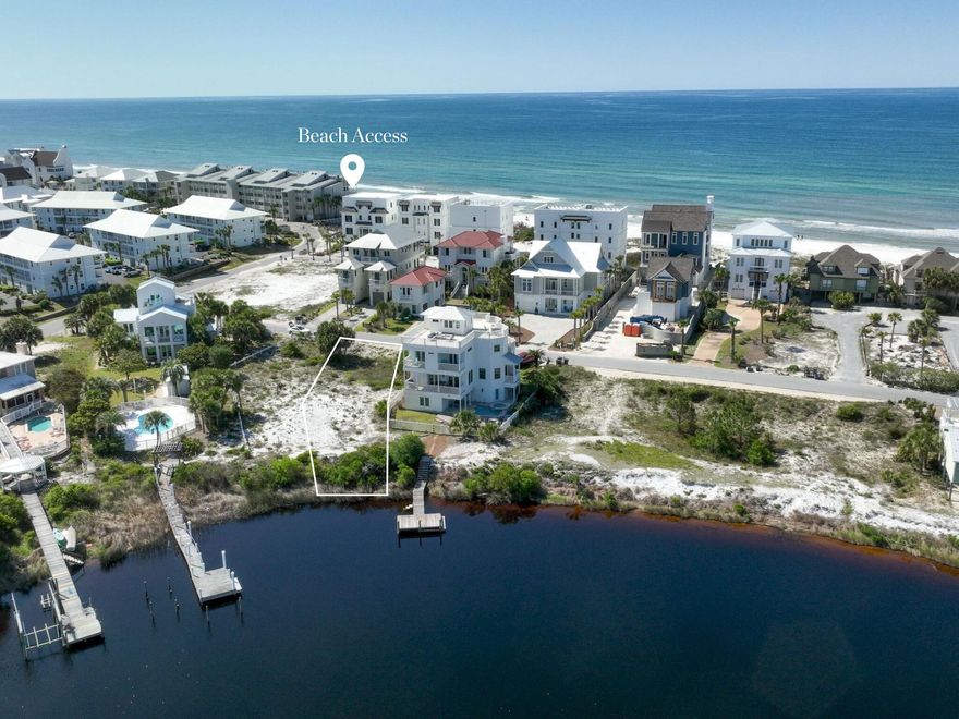 Rare, high & dry and cleared lake-front homesite south of 30A in Seagrove.  Probable gulf and outfill views from a 3rd or 4th level. The culmination of luxury and exclusiveness creates a truly intimate setting while remaining geographically poised near all of the acclaimed dining and entertainment venues 30A has to offer. Inquire today and start living the coastal lifestyle you deserve.