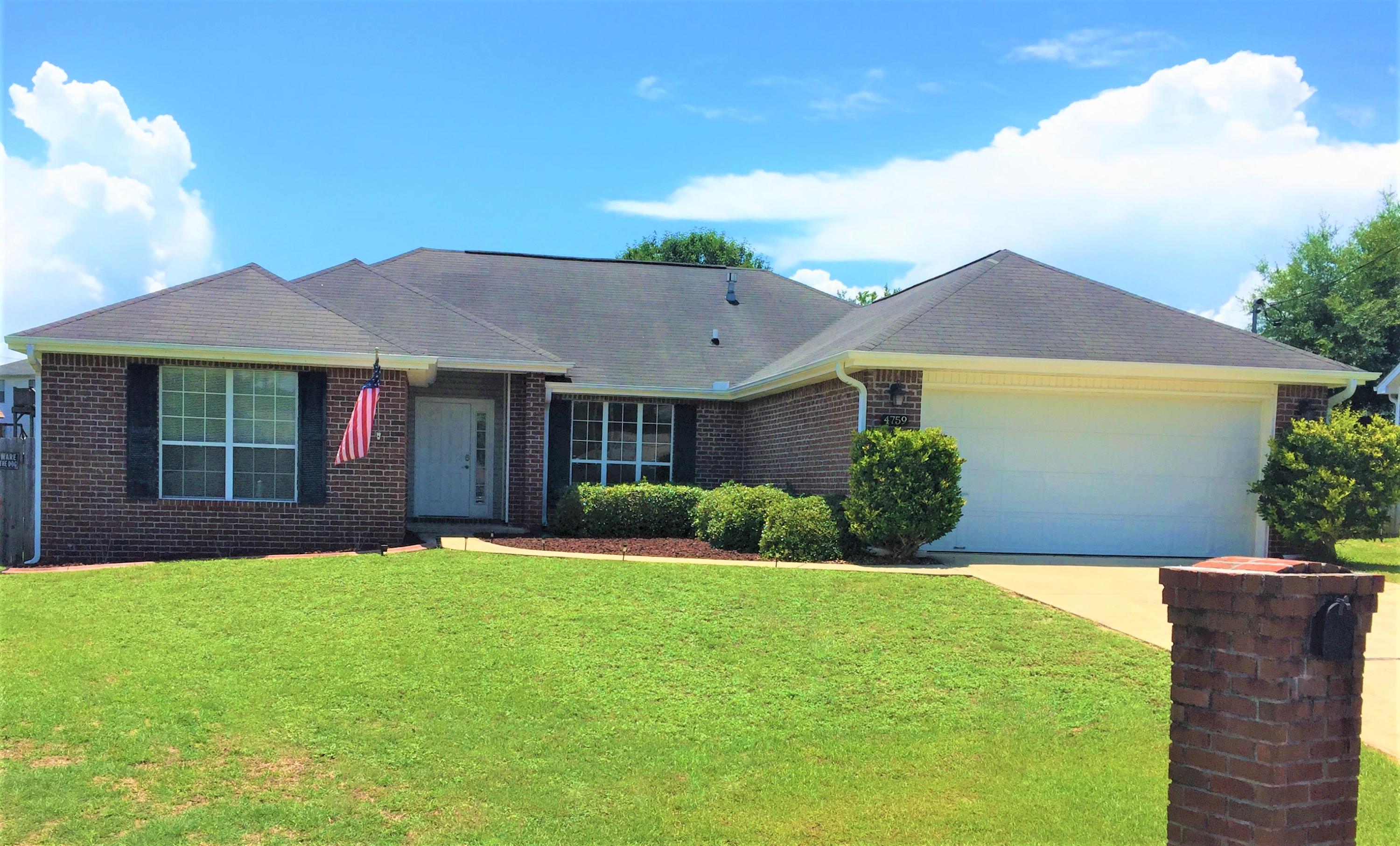 Well maintained 4 bedroom 2 bath home in south Crestview on a quiet Cul de sac. This home is perfect for entertaining, with beautiful Palms around, the inground pool. Fully privacy fenced backyard with a custom built brick fire pit, new pool pump and motor installed 2021. Large screened in Patio with Solid wood French doors as you enter the home. Inside you will find a formal dining area, breakfast nook and a bar.Master bedroom features include a large walk-in closet , a smaller closet, double vanity, custom built walk-in shower. New roof to be installed March 20th weather permitting.