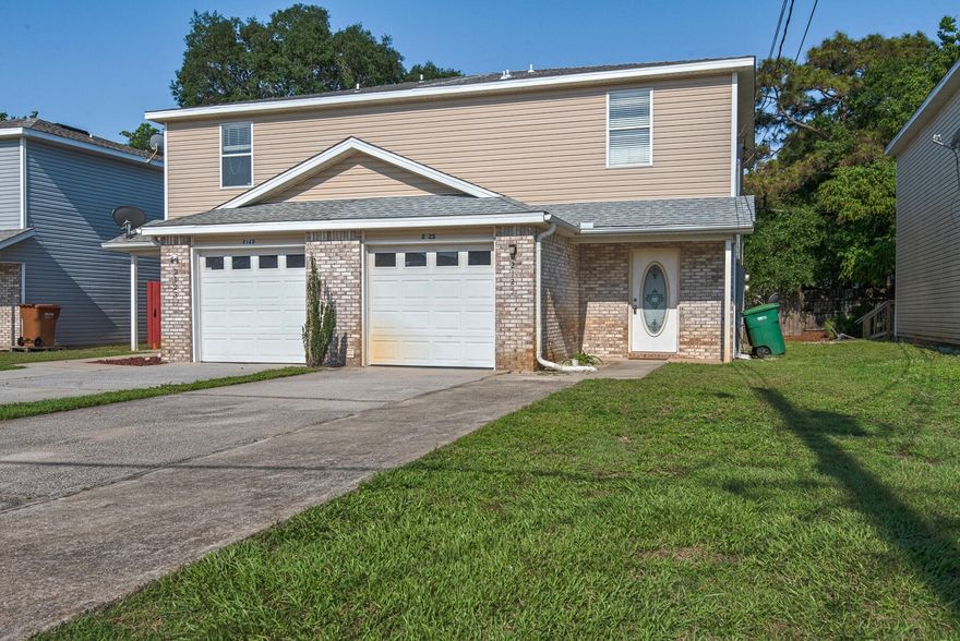 Nice and spacious end unit, two story townhome. Open floor plan for dining/kitchen/living areas with cathedral ceilings too! Tile floors throughout and half bath on the first level. Carpet on stairs and hallway with laminate in all bedrooms. At the end of a day or to your enjoy the start to your morning, you can also relax on your wood deck right off of the dining room. And yard service is included. ANY SIZE PETS allowed with a non-refundable pet fee for each pet and approved pet application. All Coastal Realty Services residents are enrolled in the Resident Benefits Package (RBP) which includes renters insurance, HVAC air filter delivery (for applicable properties) and our best-in-class resident rewards program, and much more! More details upon application.