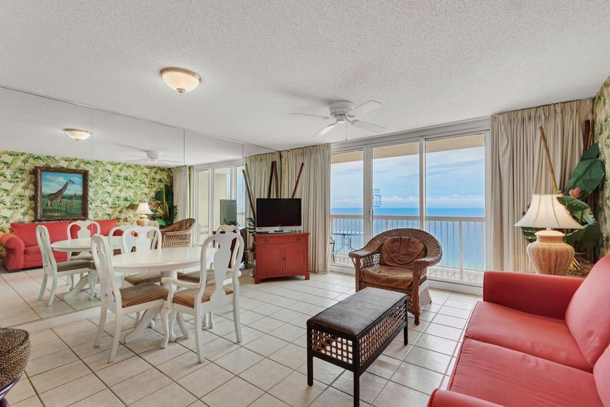 Views for days. Beautifully decorated unit has tropical theme , perfect for the beach. There is a new kitchen with granite counter tops, tile floor, bright white cabinets. Enjoy all the amenities that Pelican Beach Resorts has to offer including children's pool, heated indoor/outdoor pool with swim out lap capability, custom exterior pool, hot tub and poolside tiki bar. There is a sundry shop, market cafe, fitness center, sauna and steam room, conference room, game room, tennis courts, covered parking and 24 hour desk. Just bring your toothbrush