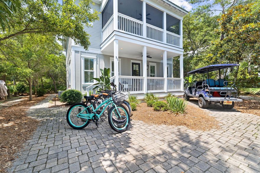 Find exceptional value less than .5 mile from the sugar white beaches of Scenic Highway 30A in this fully furnished, vacation ready, investment opportunity. Convenient county-managed beach access between Hwy 395 and Seaside ensures a seamless, stress-free start to your day on the sand--for both homeowners and guests. New to the short-term rental market, 51 Bramble delivered an impressive first season of bookings, showcasing its strong appeal and income potential as a luxury vacation rental.