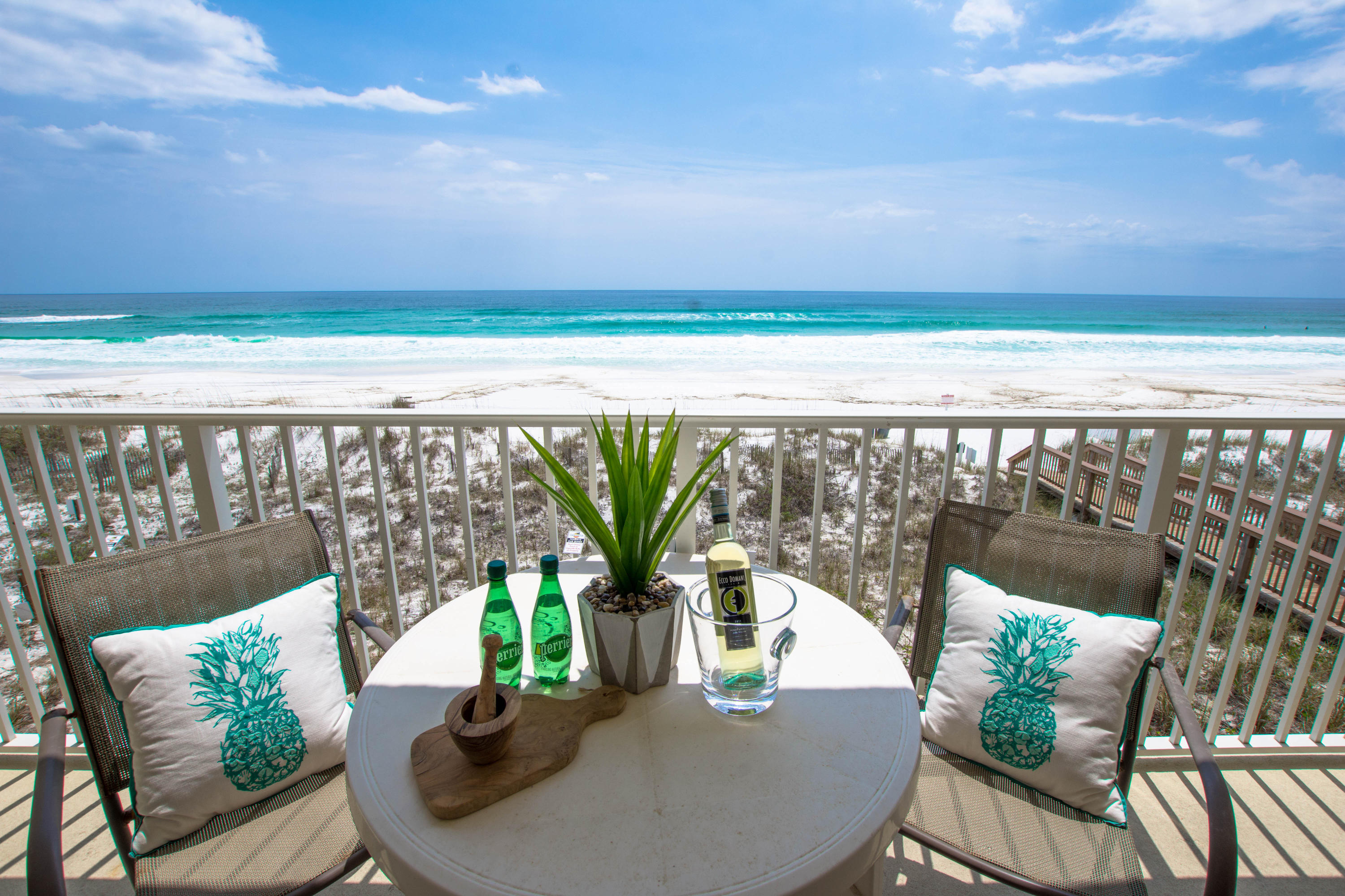 A warm Gulf breeze and a stunning Gulf view awaits you in your new condo in the Cabana Club - with over 1,000SF, this is one of the largest 1 bedrooms condos in the area! This condo offers wood-laminate flooring and tile throughout, a large and beautifully appointed master suite, renovated bathrooms including a spa-like walk in shower, a spacious fully stocked kitchen and a large balcony with incredible Gulf views. This condo is already on a seasoned rental program and conveys rental ready and equipped. Cabana Club is nestled along Scenic 98 in Crystal Beach and offers gated beach access, lush and tropical landscaping and a bbq grill area. Any owner on the Sea Oats rental program can use their pool.