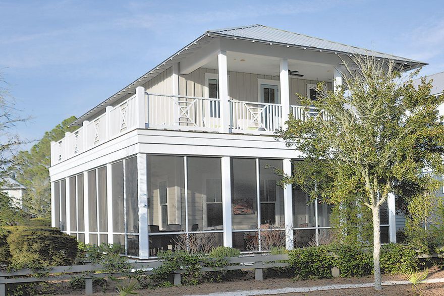 All who come to Watercolor immediately feel comfortable and blessed to be in this award winning community at the Beach on Scenic Hwy 30A. This is home...the place to make memories with friends and family.
189 East Royal Fern Way is the perfect place to call your own. This open floor plan with large rooms and amazing outdoor spaces will check off every desire you have when searching for your beach home.
4 Bedrooms with baths and King Size Beds! Bunkroom with twin beds over doubles-first floor and second floor living areas-Screened wrap around porch on the first floor with outdoor TV and seating galore. Abundant storage inside and out-A garage for your Golf Cart with driveway space for 4 cars. Across the street from the pool with access to the Watercolor Gulf Front Beach Club. This is it!