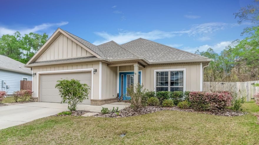 Come check out this beautiful home in Lagrange Landing, just behind Publix in Freeport, FL. Spacious split floor plan with a fenced in backyard. Enjoy this quiet neighborhood while relaxing on your screened-in back patio. This 3 bedroom, 2 bath house has TONS of upgrades. Just some of those are tiled backsplash, engineered hardwood and tiled floors, under cabinet lighting, and gutters. The bonus area can be used as a formal dining room, office or den. Each bedroom has a walk-in closet. Community has a pool, playground, and fishing dock.