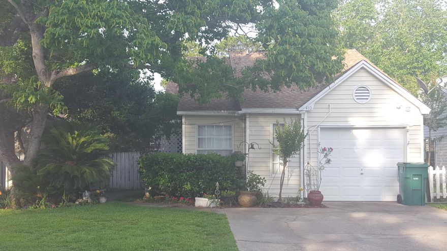 Great starter or retirement home. Well maintained 3 bedroom, 2 bath home. Open floor plan with fire place and cathedral ceiling. Beautiful yard with privacy fence and 2 storage sheds. Great entertaining area and easily maintained. Close to shopping and both military bases. Must see. Transferable termite bond renewable in December 2016. Washer and Dryer do Not convey!