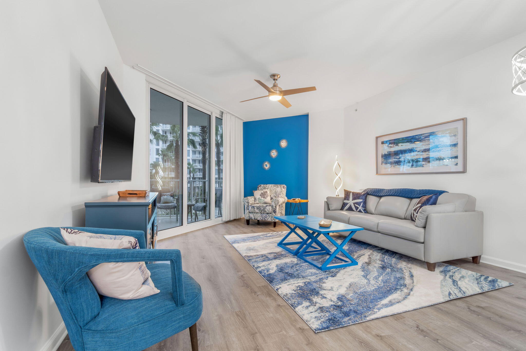 Calling all investors, Amazing renovated condo with proven rental historyWelcome to Coastal Paradise at The Palms of Destin Resort! This beautifully renovated 2-bedroom, 2-bathroom condo on the second floor offers the perfect blend of luxury and convenience. Feel like a VIP as you relax just one level above the expansive 10,000 sq ft lagoon pool deck. From your private balcony, enjoy live entertainment and the vibrant atmosphere of the resort, all while surrounded by lush tropical landscapes. When you're ready for a quiet escape, step back inside to a sanctuary of peace and serenity. Draw the blackout curtains and enjoy a cozy night in, wrapped in the comfort of your coastal retreat.The condo's fresh coastal white interior, accented with bright pops of color, welcomes you into an op open airy living space. The modern kitchen, with its updated white cabinets and hardware, granite countertops, comes fully loaded with all the housewares you need to prepare a Florida Feast. Moving from the Kitchen you will seamlessly connect to the dining and living areas, with a large and spacious area, making it perfect for entertaining or casual family gatherings.
Relax in Style: The primary bedroom offers a tranquil retreat with a king-sized bed, ambient lighting, and private balcony access. The en suite bathroom features an extra large garden soaking tub and shower, ideal for unwinding after a day at the beach. A large Flat screen Tv, just perfect for winding down after a fun filled sunny day at the pool.
The second bedroom, complete with custom full-over-full bunk beds and its own en suite bathroom; with a Walk in Carrera Marble Shower, and upgraded vanity, its sure to impress and provide a comfortable space for guests or children.
Turn-Key Ready: Fully furnished and meticulously renovated, this condo is ready for your immediate enjoyment. From the stylish new furniture to the fully equipped kitchen and updated appliances, everything you need is here, making this the perfect turn-key property.
A Proven Income Generator: With an impressive rental history of $58,740 for 2024 This condo is not just a stunning home but also a smart investment opportunity. It's also a guest favorite at a 4.96 star rating.
Resort-Style Amenities: As an owner at The Palms of Destin, you'll have access to unparalleled amenities including the lagoon-style pool, hot tub, secondary heated pool, poolside bar, splash pad, fitness center, and more. Enjoy a morning coffee at The Palms Coffee House, spend an afternoon on the pickleball courts, or take advantage of the resort shuttle service to explore the best of Destin.
Your Coastal Escape Awaits! Whether you're looking for a luxurious vacation home or a savvy investment opportunity, this condo offers it all.
Contact me today to schedule a private viewing and start living the beachside lifestyle you've always dreamed of!
While we believe all information to be true, buyer to verify all information.