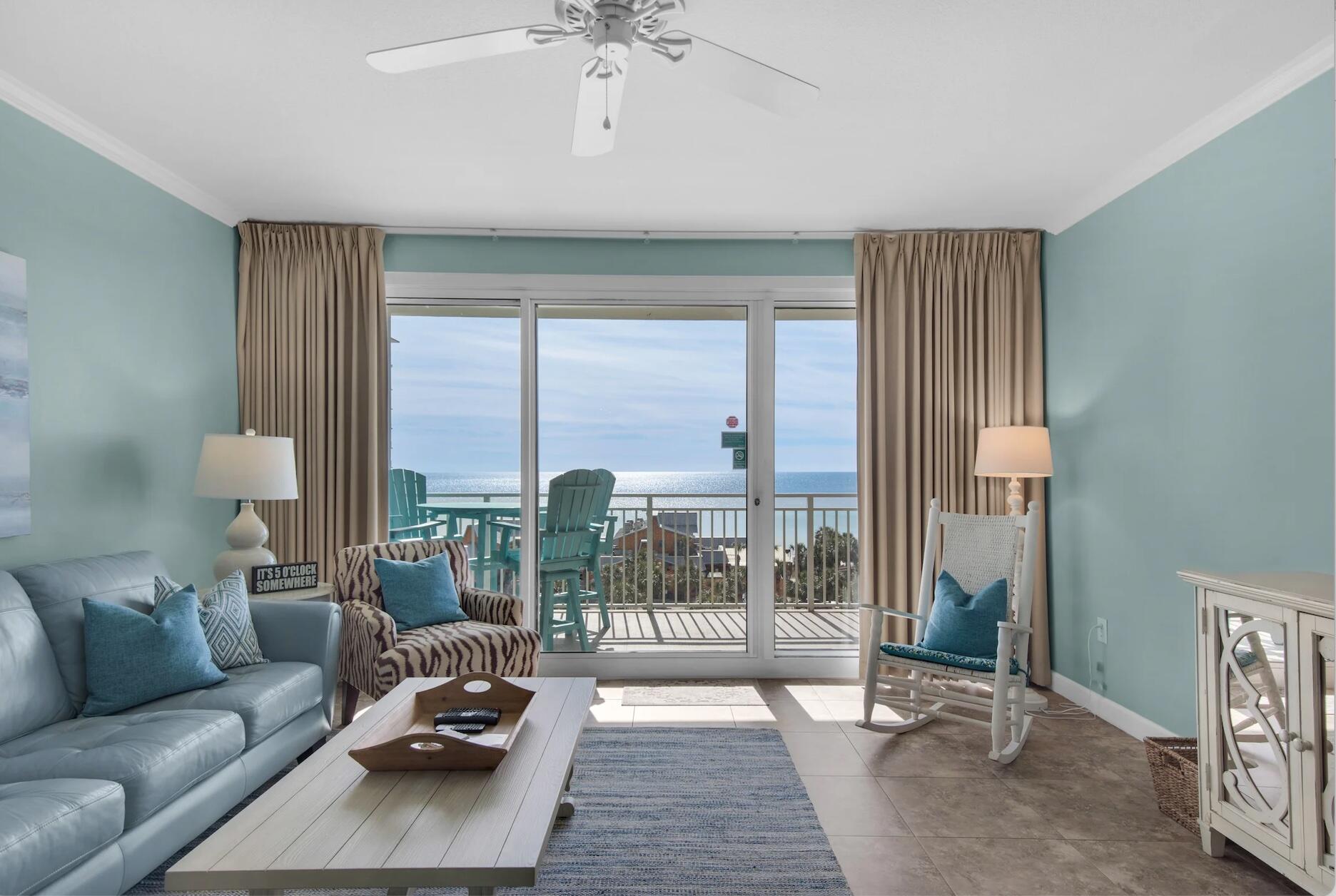 Stunning views of the Gulf of Mexico!! Nicely upgraded and well appointed 2/2 condo that will melt your heart the minute you walk in. Larger plan with spacious bathrooms and a wide balcony overlooking the beautiful water and lagoon style pool. The kitchen, dining and living area is all open to see the spectacular outdoors. There is also a private Gulf Front Beach Club with a seasonally heated oasis pool, bar and grill. The children will enjoy the waterfall fountain in the lagoon in one of the two pools. Rental projections are a staggering $66,000 per year