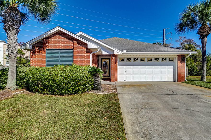 **Be sure to view the virtual tour**Very nice 3 br, 2 bath, 2 car garage is a must see. Deeded beach access less than 3 blocks from the beach and large private community pool. Home has vaulted ceilings, fireplace, fenced in back yard and recent upgrades that include carpet and tile floors.