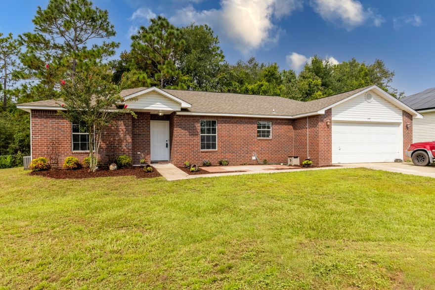 *Back on market - no fault to seller* This home is on a cul-de-sac and conveniently located in the Redstone Estates subdivision. The split floorplan has 2 bedrooms and 1 full bath on one side of the home, and the master and it's full bath on the other.  The master bath has dual vanities and two walk in closets. The living area has vaulted ceilings and a sliding glass door that leads to the backyard with a patio and shed. New flooring in kitchen and entry way. Schedule your showing today!
