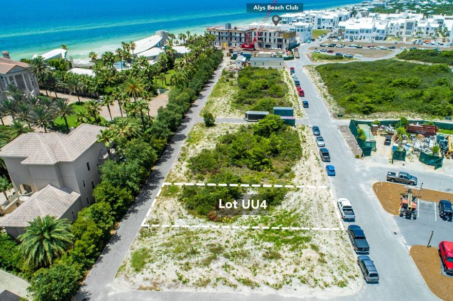 Located within the newly released UU Block, this prime Alys Beach homesite is perfectly poised minutes from the white sugar sand and iconic town centers of Alys and Rosemary Beach. The 40' by 100' footprint and accompanying building plans coupled with the ideal positioning showcasing the turquoise hued waters and views out to the Gulf create a compelling development opportunity.  Alys Beach amenities include a fitness center, multiple community pools, and access to the renowned Alys Beach Club offering the epitome of coastal relaxation. Inquire today and learn why Alys Beach remains one of the most sought after communities along 30A.