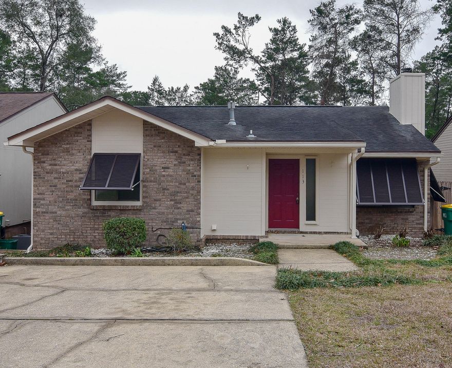 The innovative space stretching design with high volume ceilings, large windows, and a roomy deck make this 2 bedroom home feel spacious. With a new hot water heater, air conditioner, fresh paint and new carpet, this home is move-in ready! Each bedroom has its own walk-in closet and bathroom so no one has to share. Kitchen with eat-in area overlooks the wooded greenbelt for maximum privacy, and a wood burning fireplace with mantle makes a beautiful focal point in the living room. Drop down hurricane shutters provide safety & security. Located in the popular cedar ridge subdivision, this home is within walking distance of OWCC and a short drive from the military bases.