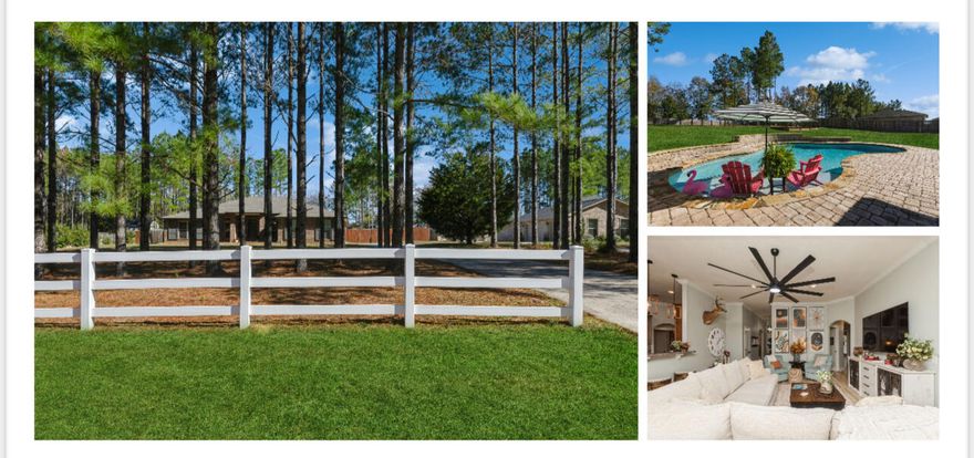 Price Improvement!!  Gorgeous POOL home in Yellow River Plantation.  This 4 bedroom/3 bathroom home is situated on over an acre and has a separate office and dining room.  The kitchen boasts granite countertops, stainless steel appliances and a huge island. The home has been completely updated to include new flooring, paint, and light fixtures throughout.  The Gunite pool, with tanning ledge, is surrounded by a paver deck and privacy fence. This home has been immaculately cared for.  All you will have to do is pull up a chair on your covered back porch and enjoy the Florida sunshine.