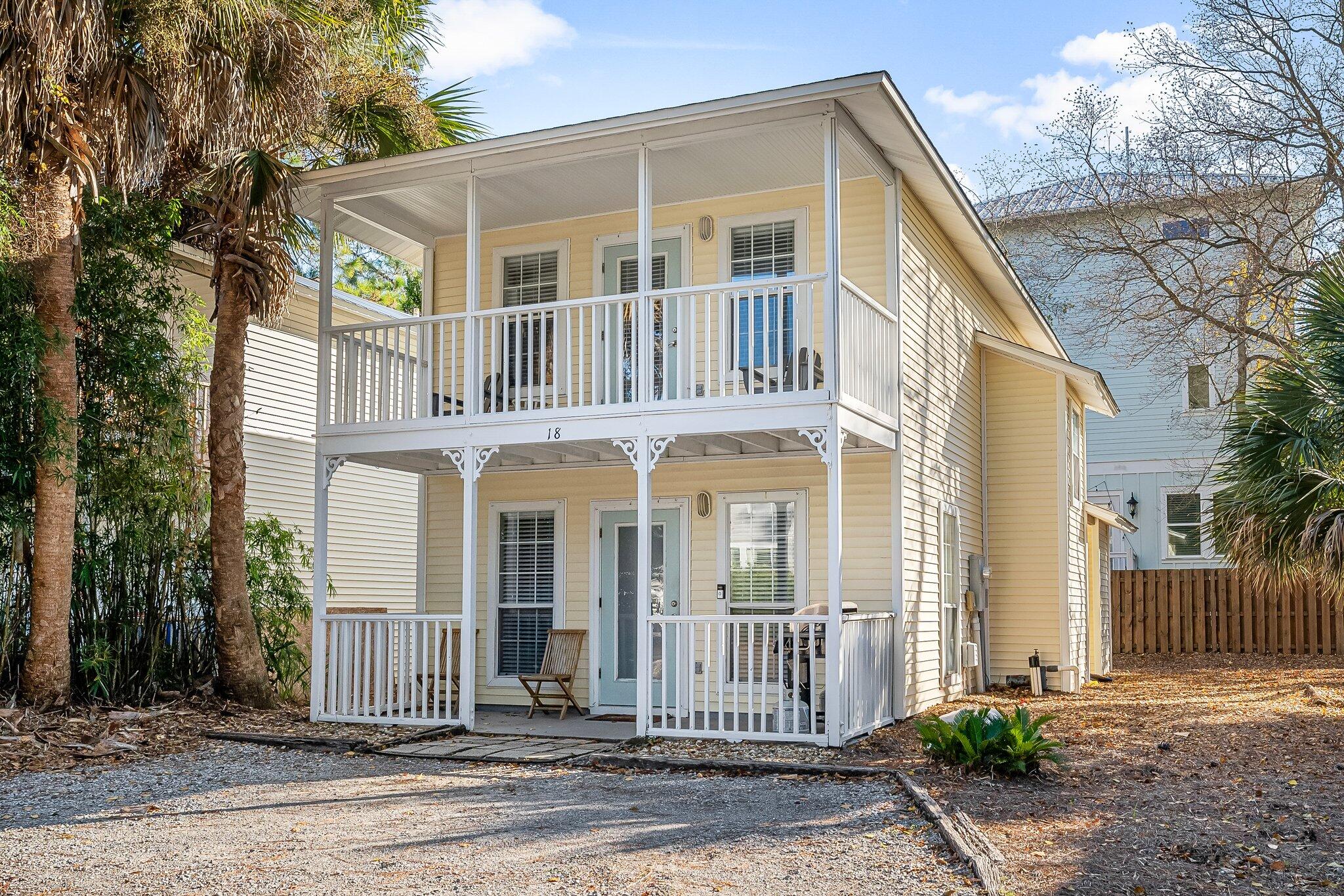 Welcome to your Gulf Coast Florida cottage, nestled in the heart of Blue Mountain Beach along the iconic 30A in Santa Rosa Beach! With no HOA, and less than a half mile to the water - just a short walk to public beach access, biking and walking paths. This 2 bedroom, 2 bathroom home is perfect for anyone looking for that easy coastal living! LVP flooring throughout. The first floor offers the laundry room, 1 full bathroom, and also houses the open concept kitchen, living, and dining areas - all seamlessly flowing to create the perfect relaxing space to entertain friends and guests. Making your way up to the second floor, you'll find the primary bedroom with walk in closet and private balcony, full bathroom, and additional bedroom. Come make this your home on 30A!