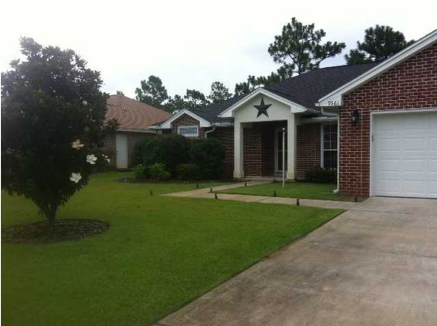 Spacious single story, 4 bedroom, 2 bath home. Offers a split bedroom floor plan, his and her closets in master bedroom, with an additional private bonus room off of the master bedroom. Wood cabinets throughout, stainless steel appliances, oversized laundry room with extra cabinet space for storage and washer/dryer included. Large fenced yard with extra storage shed. ANY size pet allowed (no aggressive breeds, no puppies).