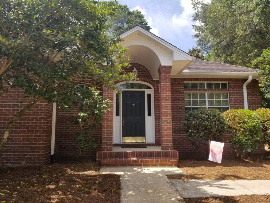 OPEN HOUSE THIS SUNDAY 09/16/18 1-3 PM. PLEASE LOOK AT THE VISUAL TOUR This 3 bedroom 2/5 bath all brick beauty, nestled on a cul de sac, in highly desirable Rocky Bayou is sure to satisfy all your home desires. Gorgeous new vinyl wood look flooring provides easy maintenance. Living area AND a large den with double sided gas fireplace shared with the kitchen. Formal dining room sports trey ceiling with crown molding. HUGE kitchen with eat in area, breakfast bar, above and below cabinet lighting and newer Samsung refrigerator. Hobby room just off the back features AC and would make a great office or sitting area. Master bedroom is quite large and has private entry to hobby room. Master bath features double vanities, whirlpool tub, separate stand