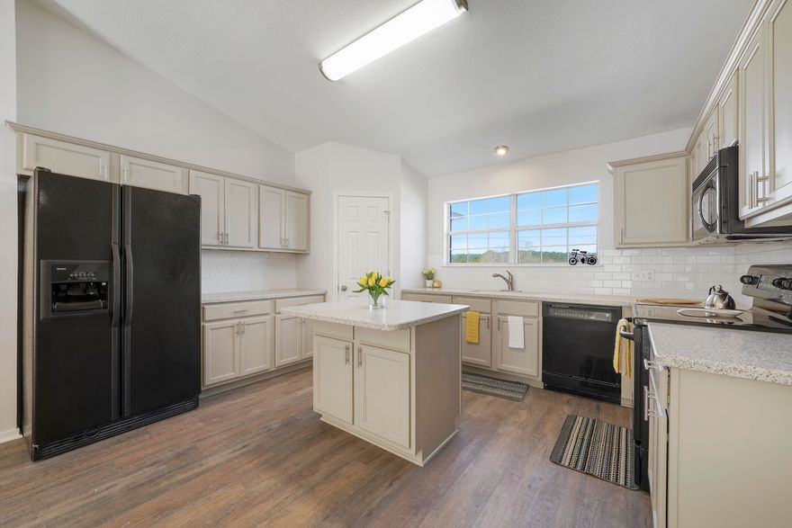 Beautifully renovated, contemporary, all brick 4BR/2BA home in Crestview, South of I-10. Step inside and be greeted by a spacious, open floorplan; split bedrooms; and high ceilings throughout. All new interior paint and flooring, modern LED lighting, and updated kitchen and baths make this home move-in ready!The large family room with vaulted ceiling, and spacious kitchen-dining combo serve as the centerpoint of this home, creating a natural flow between the main living areas and bedrooms. The updated kitchen features an island, subway tile backsplash, and newly painted cabinets with brushed nickel hardware. Master bedroom sits opposite the laundry and garage and features water-resistant laminate flooring and large windows with view of backyard. You will be spoiled by the grand size of the master bathroom, which features a vanity with double sinks, oversized tub, and dual walk-in closets. There are two additional bedrooms and a guest bath, along with a sizable office or dining room, which could also serve as a 4th bedroom. NEW 3-dimensional roof and hot water heater. HVAC 2020. Home has convenient access to military bases, beaches, schools, and shopping. Come see this home today. It won't last long!