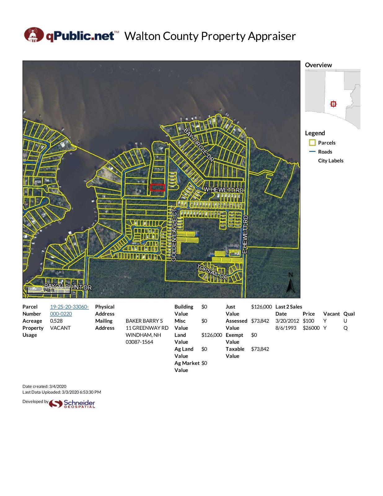 LOT 22 1ST ADD HEWITT BAYOU UNREC - Land